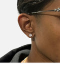Moissanite Circle Earring