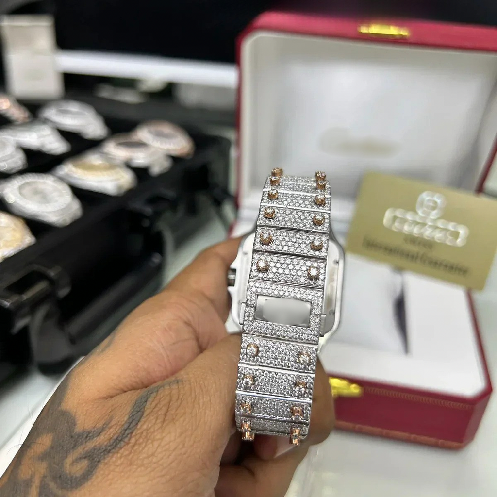 Moissanite Skeleton Watch