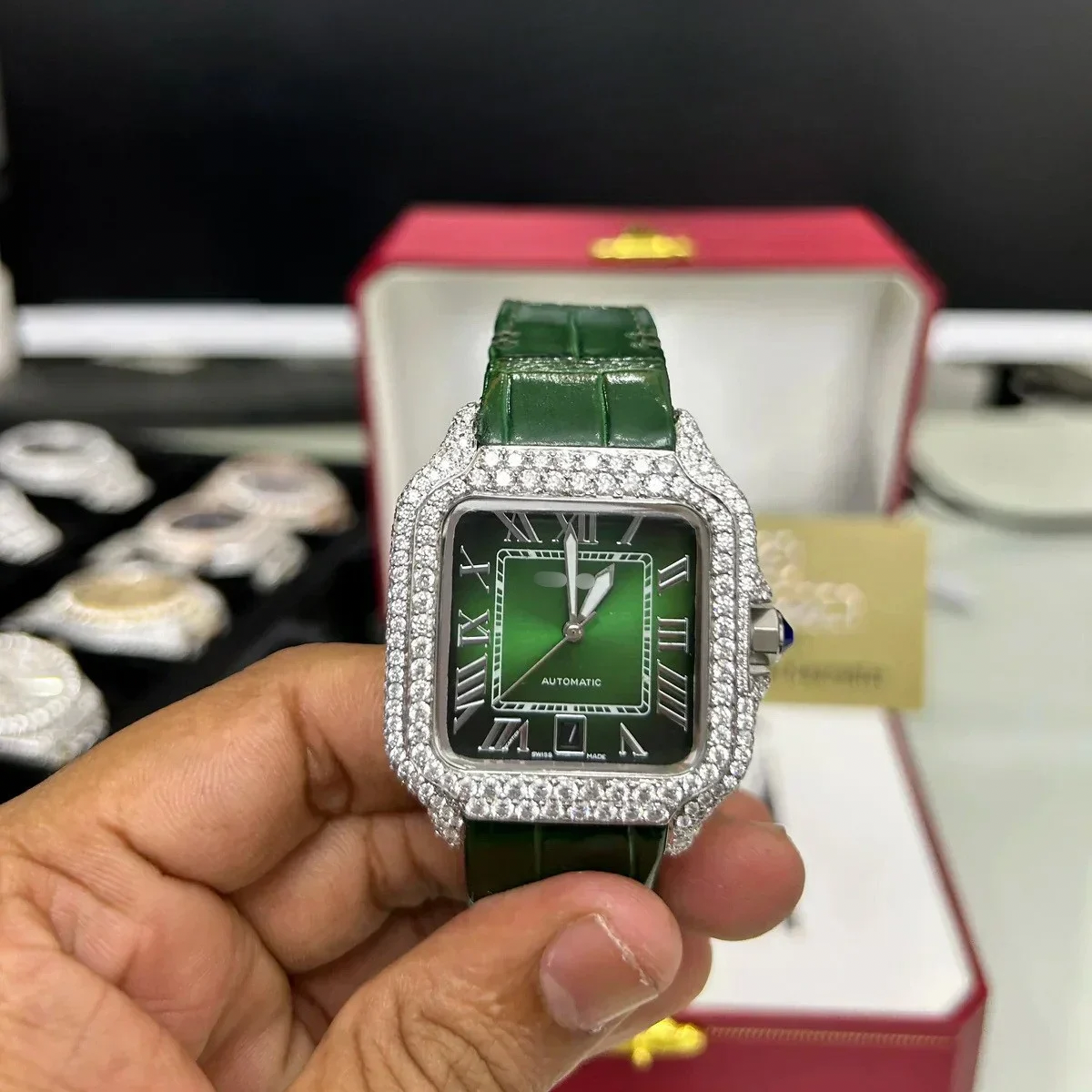 Moissanite Strap Watch